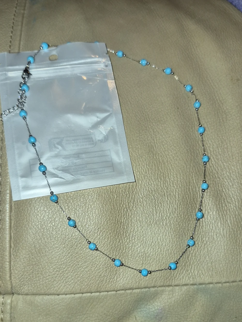 Turquoise Bead Station Necklace - Women Jewelry Nwt